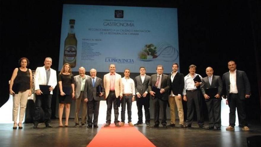 Entrega de la pasada edición de los Premios Gastronomía Mahou- La Provincia