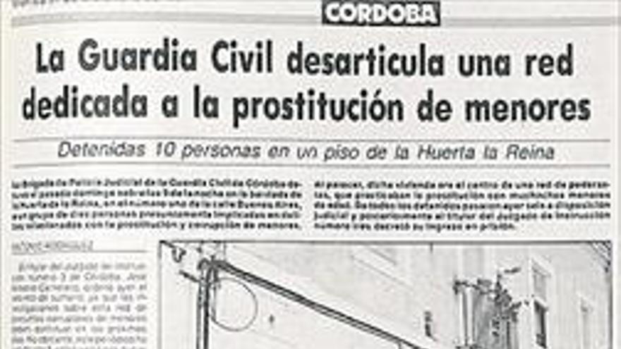 Hace 25 años Martes, 31 de diciembre de 1991 Desarticulada una banda dedicada a la prostitución de menores