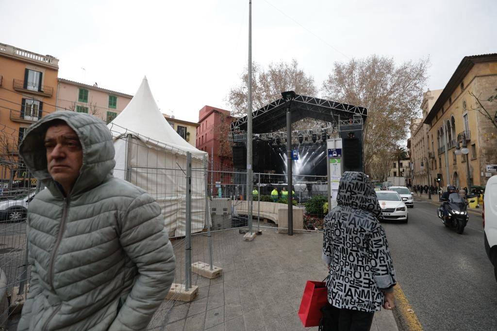 Palma se prepara para un Sant Sebastià pasado por agua