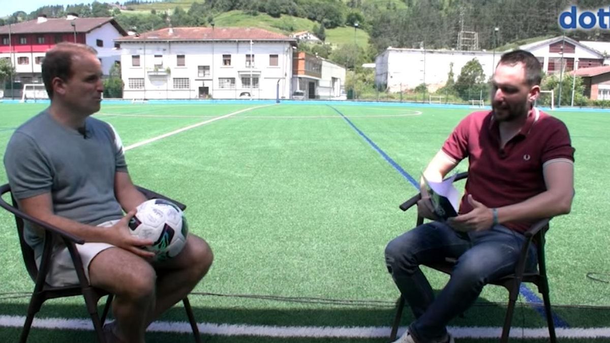 Jagoba Arrasate durante su entrevista a Durangaldeko Telebista
