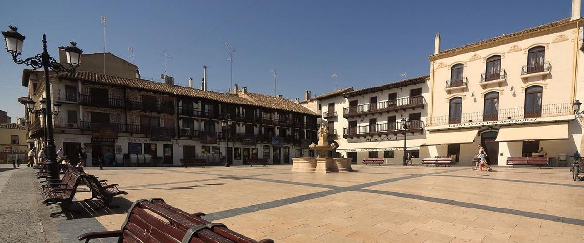 La Plaza Mayor de Tarazona de la Mancha