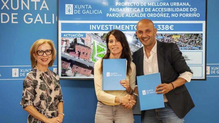 La Xunta sella su colaboración con Porriño para la mejora de un parque