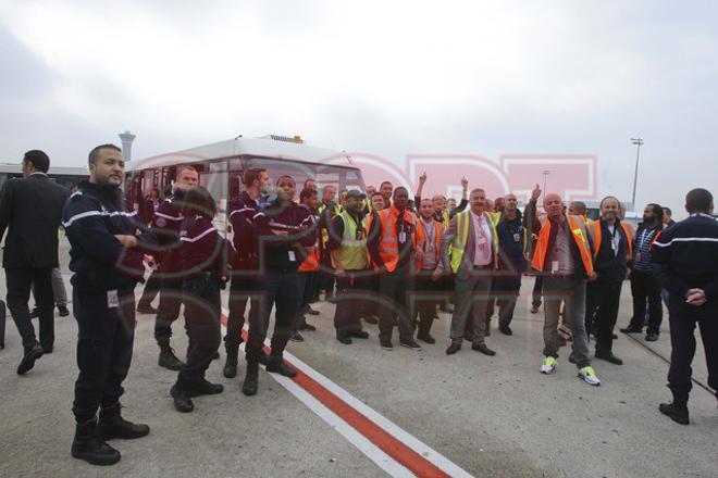 El viaje del Barça a París, en imágenes