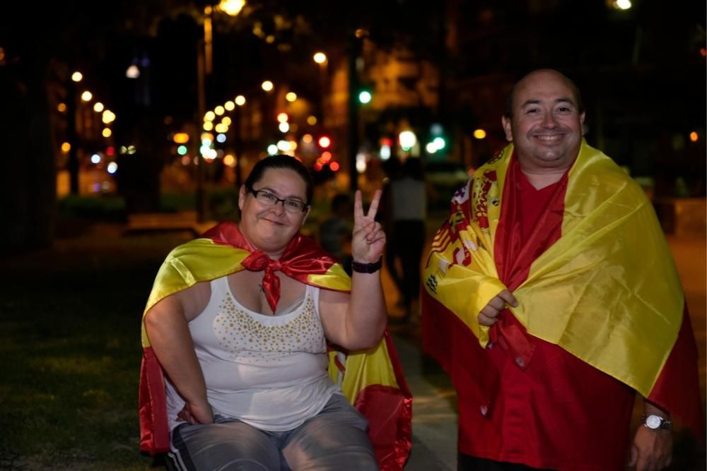 Celebración en Murcia del triunfo del Madrid