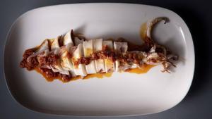 El calamar con sobrasada del restaurante Bonanova.