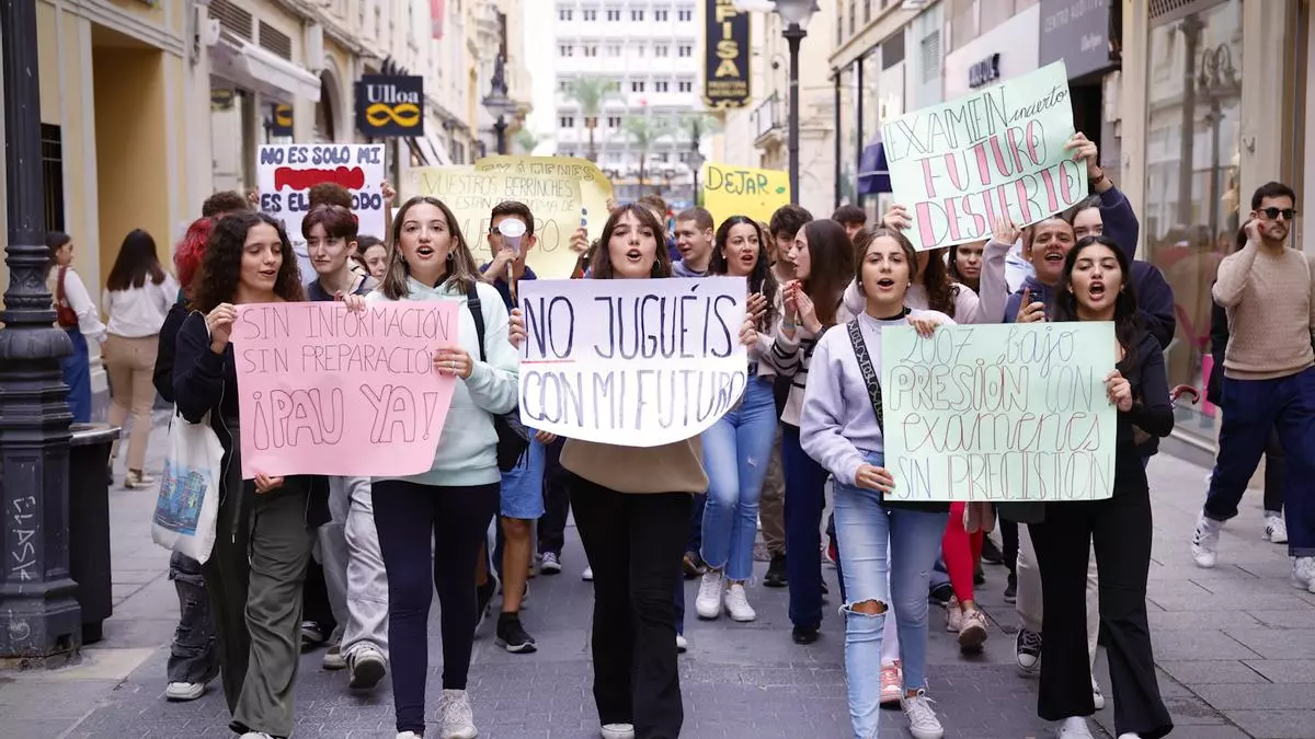 Unos 200 estudiantes se suman en Córdoba a las protestas sobre la nueva Selectividad