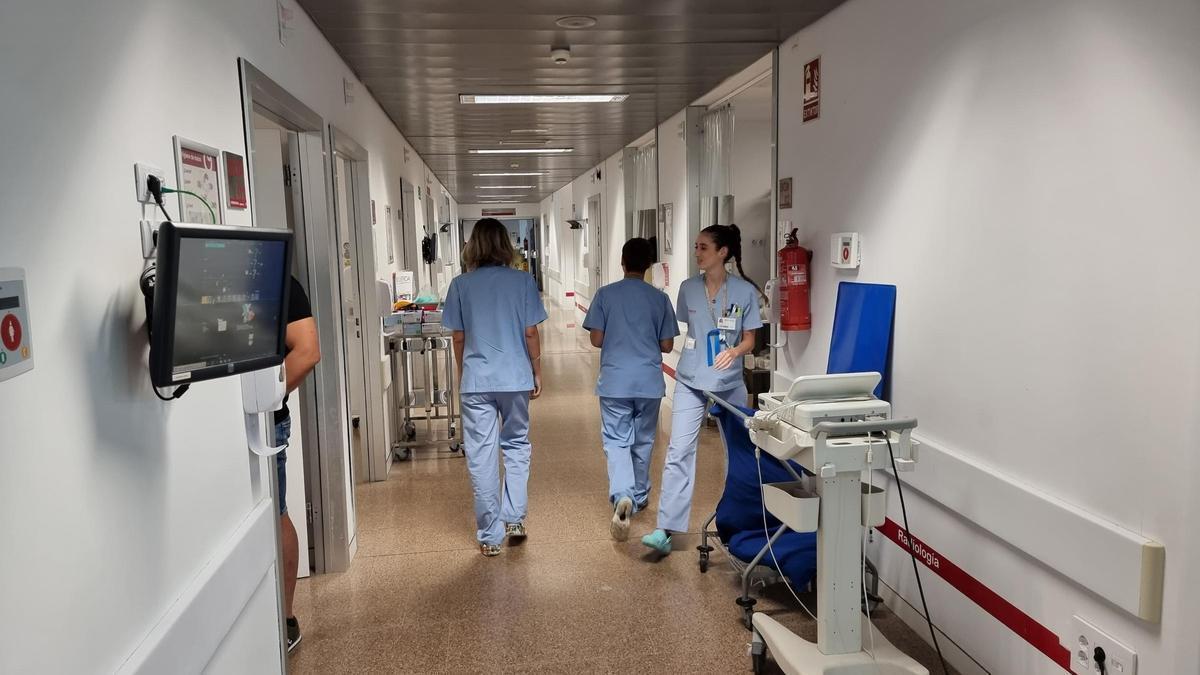 Pasillo de Urgencias en un hospital de la provincia de Alicante