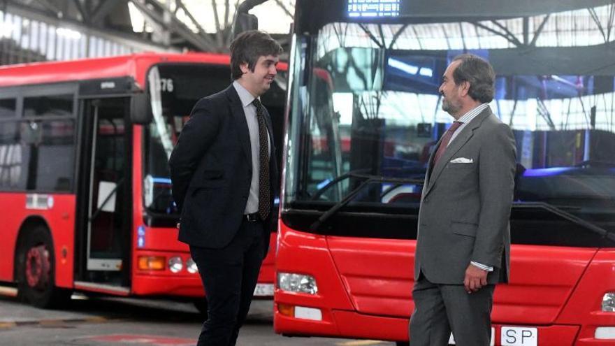 Ignacio y José Prada, director general y presidente de la Compañía de Tranvías, respectivamente.