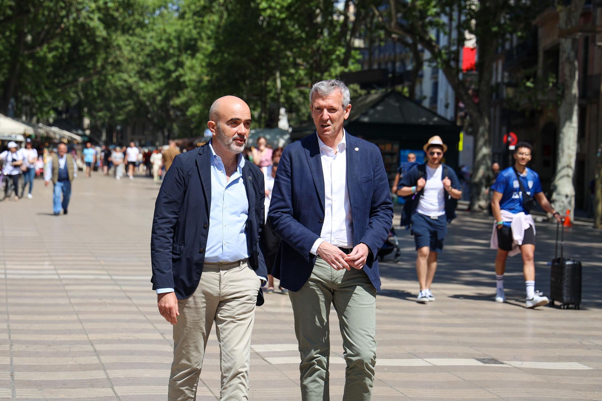 Daniel Sirera, alcaldable del PP, con el presidente de la Xunta, Alfonso Rueda