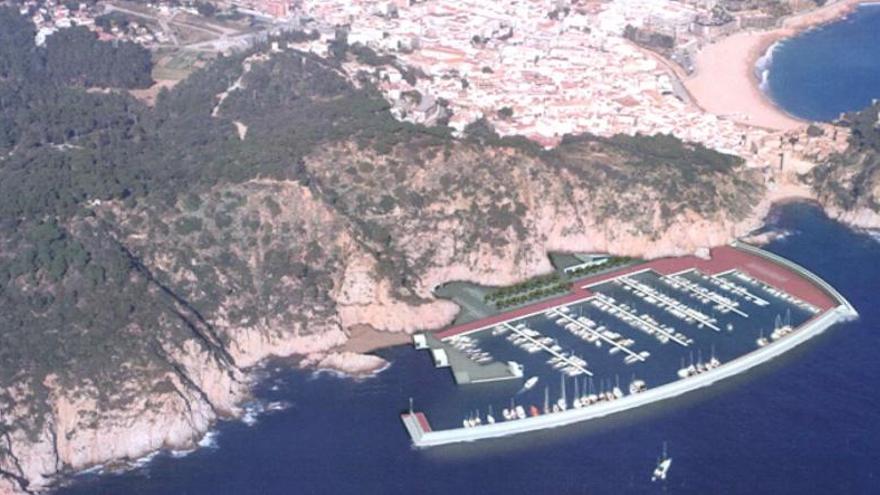 Recreació del futur port esportiu de Tossa de Mar.