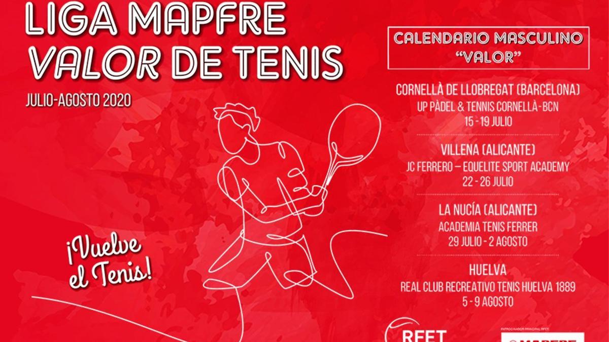 El calendario de la Liga Mapfre de tenis