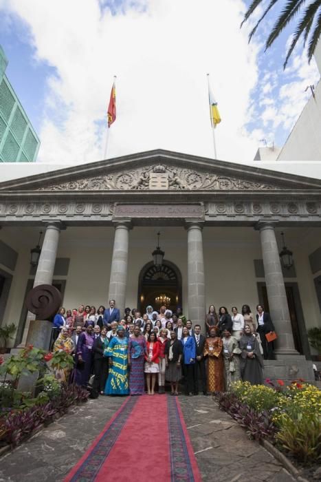 16/05/2016.Inauguración del I Encuentro de Parlamentarias Canarias-África.Hanna Birna.Catherine Samba-Panza.Carolina Darias.Maria Teresa Fernandez de la Vega.Barbara Hendricks.Santa Cruz de Tenerife