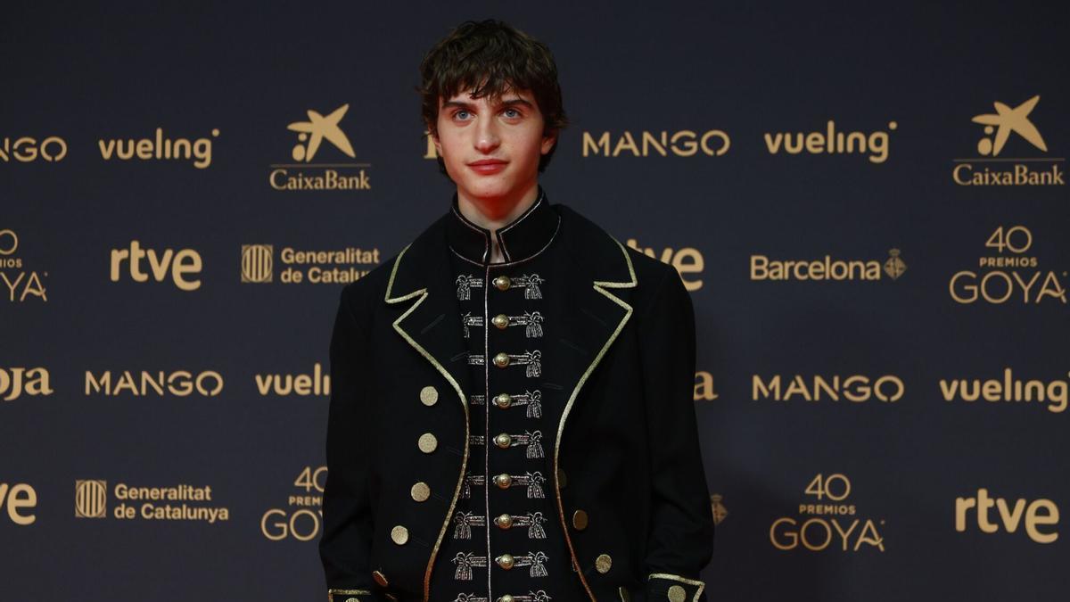Jan Monter a la catifa vermella dels Goya a Barcelona