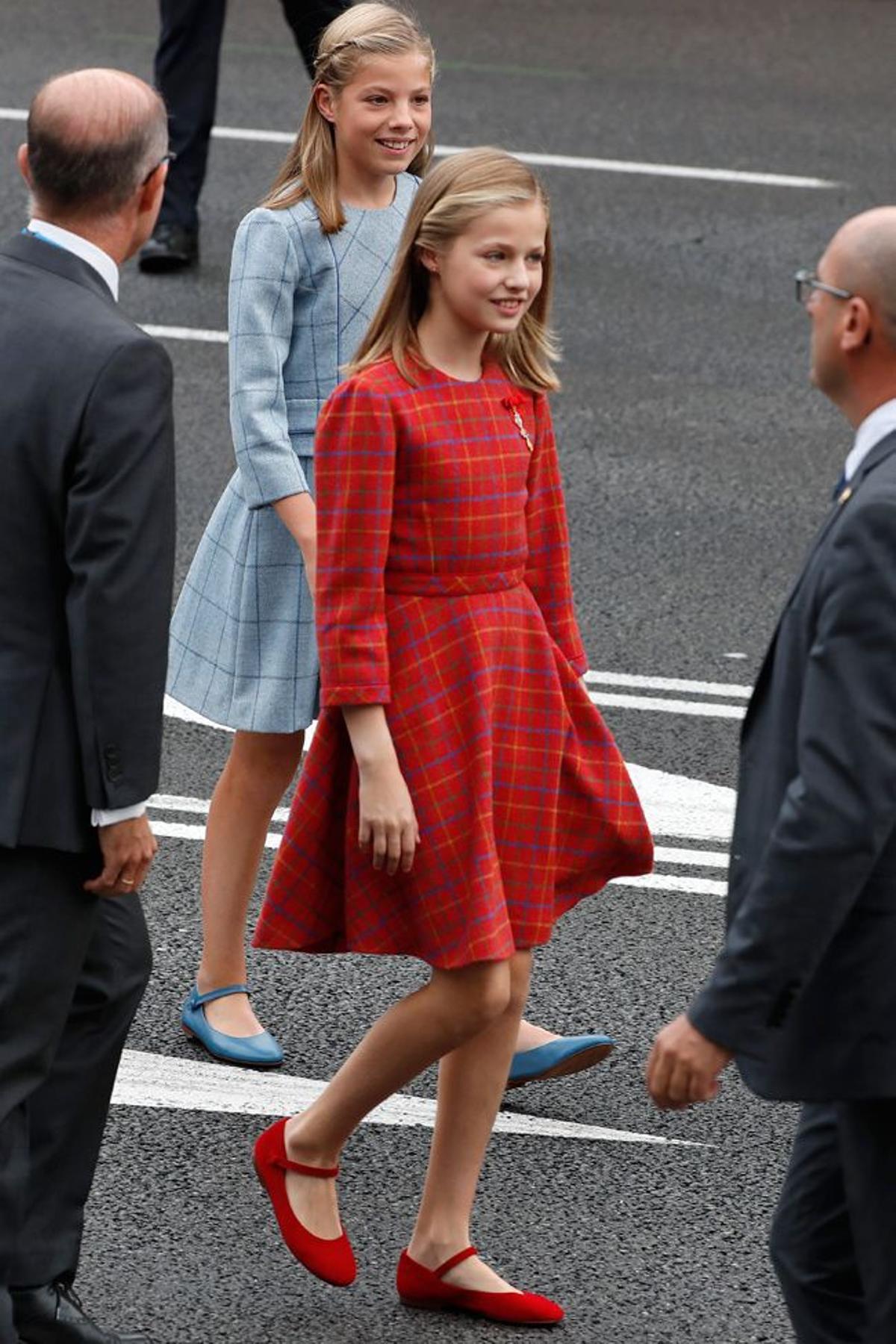 La princesa Leonor durante el desfile del Día de la Hispanidad 2018