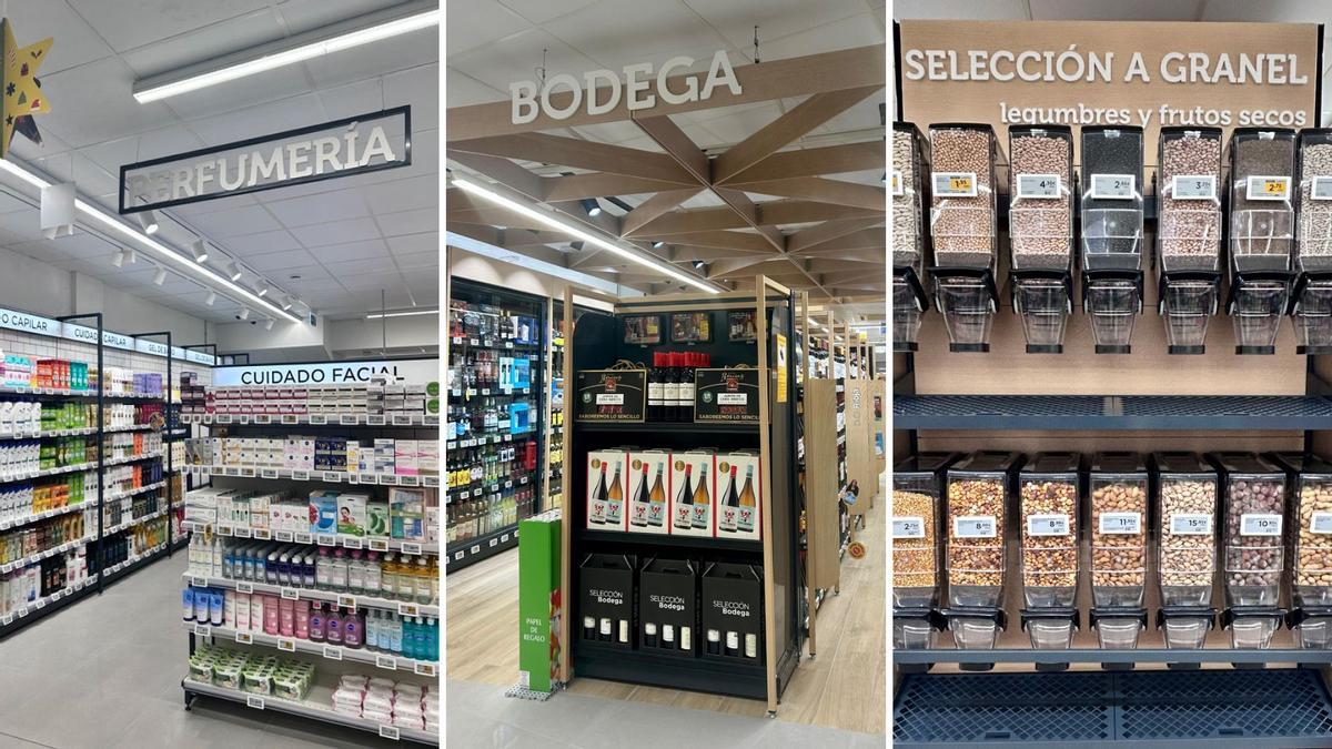 Varias secciones de las tiendas reformadas