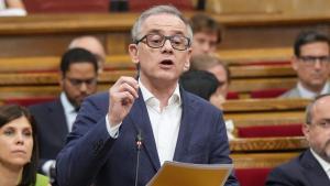 El presidente del grupo de ERC en el Parlament, Josep Maria Jové, este miércoles.