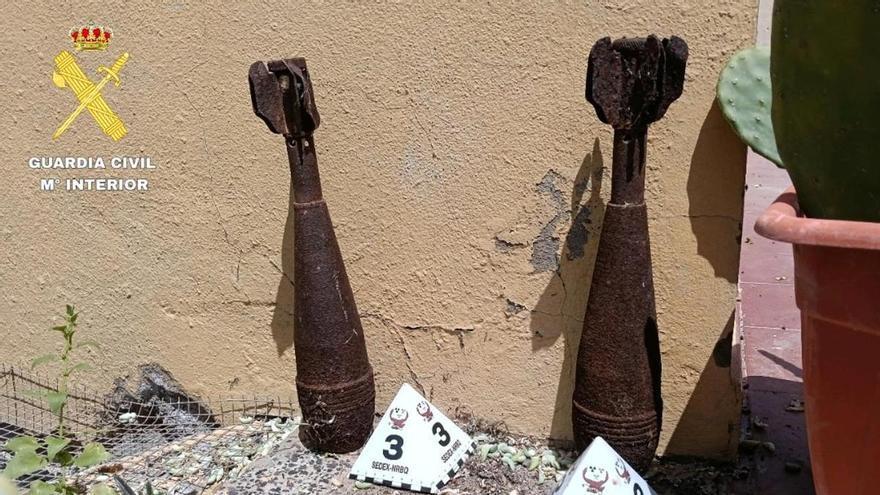 Localizan dos proyectiles de mortero con carga explosiva en una vivienda de Fuerteventura