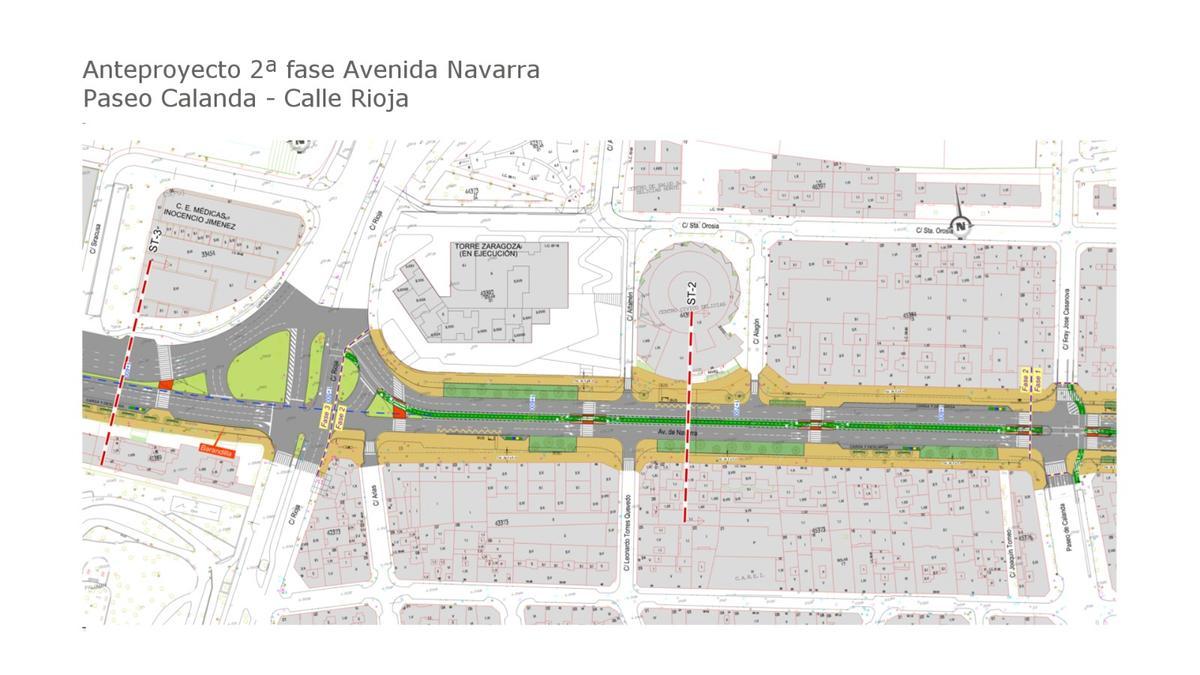 Segunda fase de la actuación integral en la avenida Navarra.