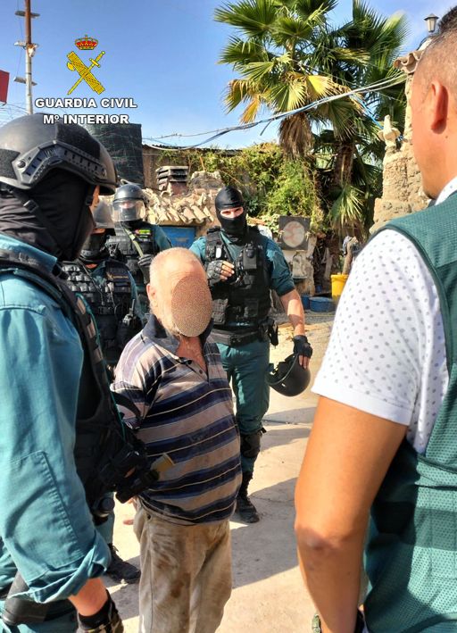 'El Conejo', detenido por los efectivos de la Guardia Civil.