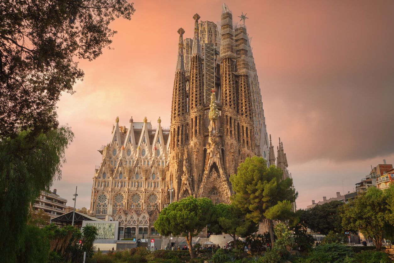Vista de la Sagrada Familia, Barcelona.