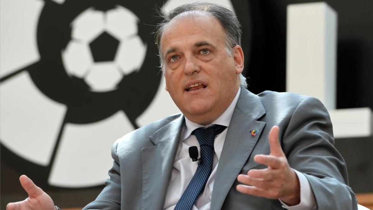 Javier Tebas, presidente de la Liga.