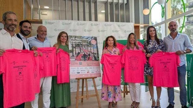 Presentación de la Marea Rosa, en Marbella.