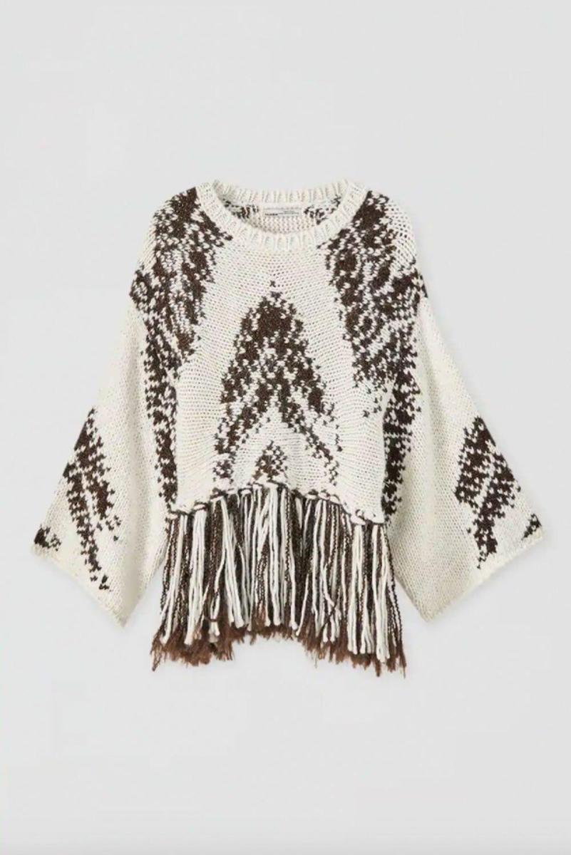 Jersey con flecos de Pull&amp;Bear (precio: 23,99 euros)