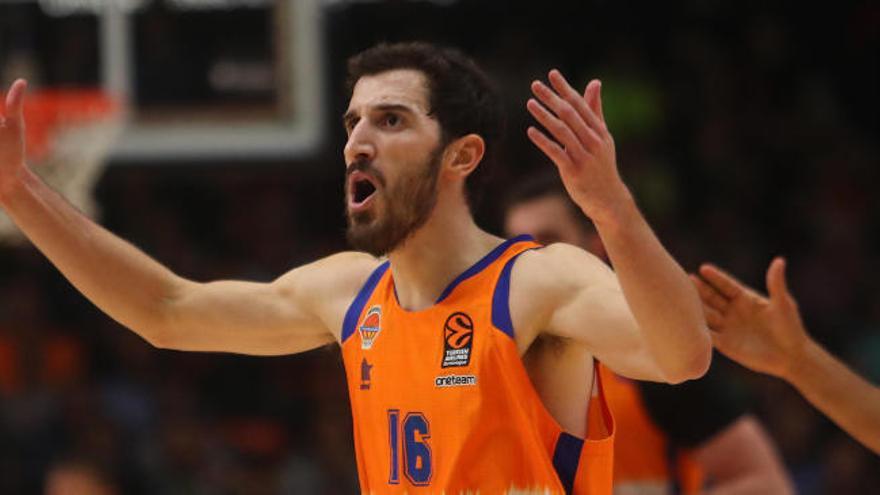 Guillem Vives celebra la victoria ante el Bayern