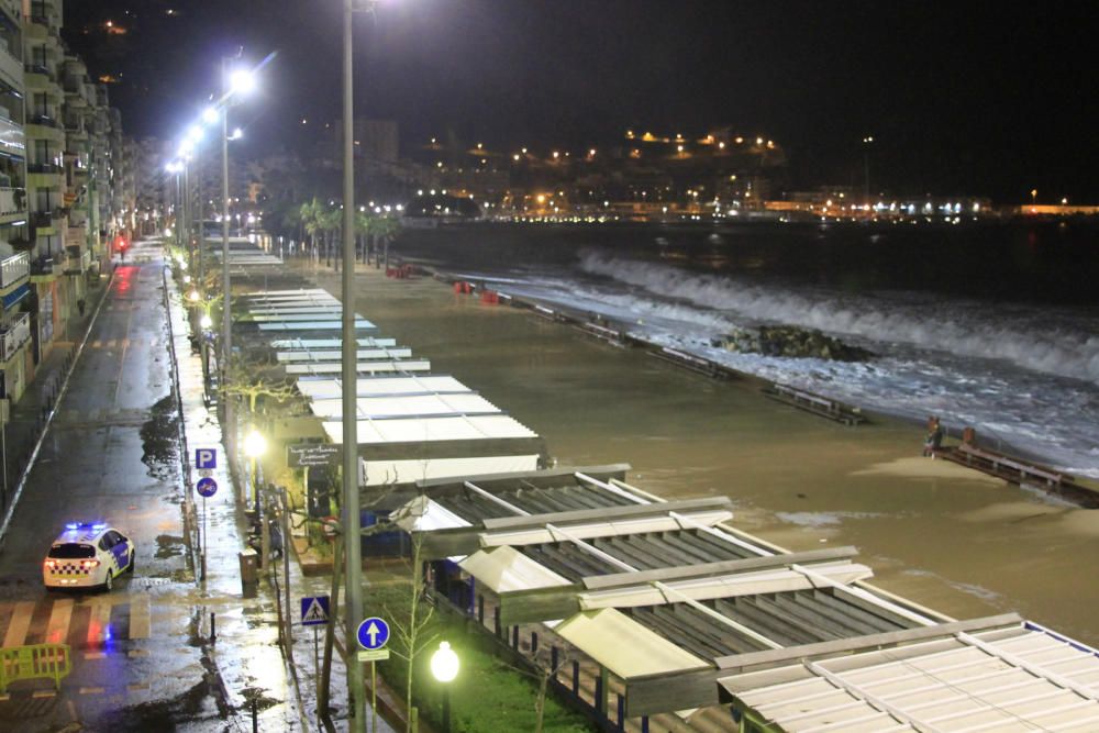 Efectes del temporal al passeig de Blanes