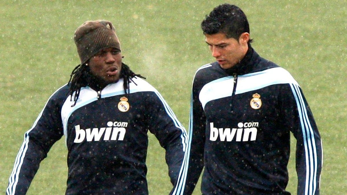 Drenthe y Cristiano Ronaldo, en el Madrid