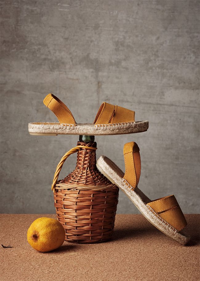 Alpargatas tipo sandalia de piel de Mango
