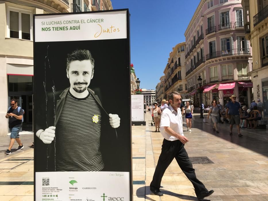 Daños en la exposición de la AECC en la calle Larios.