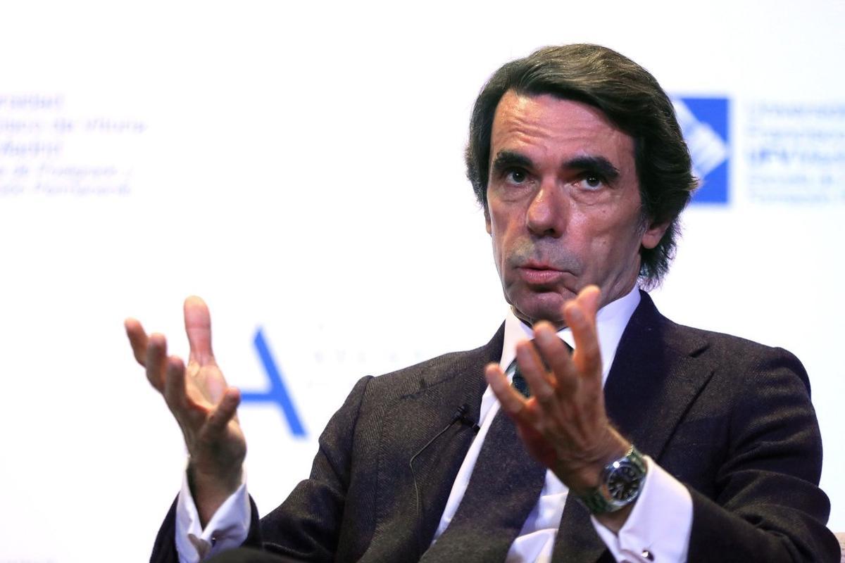 GRAF7554. POZUELO DE ALARCÓN (MADRID), 26/11/2019.- El expresidente del Gobierno José María Aznar, durante su intervención en la conferencia Una reflexión sobre Europa, esta mañana en la Universidad Francisco de Vitoria.- EFE/Fernando Alvarado GRAF7554. POZUELO DE ALARCÓN (MADRID), 26/11/2019.- El expresidente del Gobierno José María Aznar, durante su intervención en la conferencia Una reflexión sobre Europa, esta mañana en la Universidad Francisco de Vitoria.- EFE/Fernando Alvarado