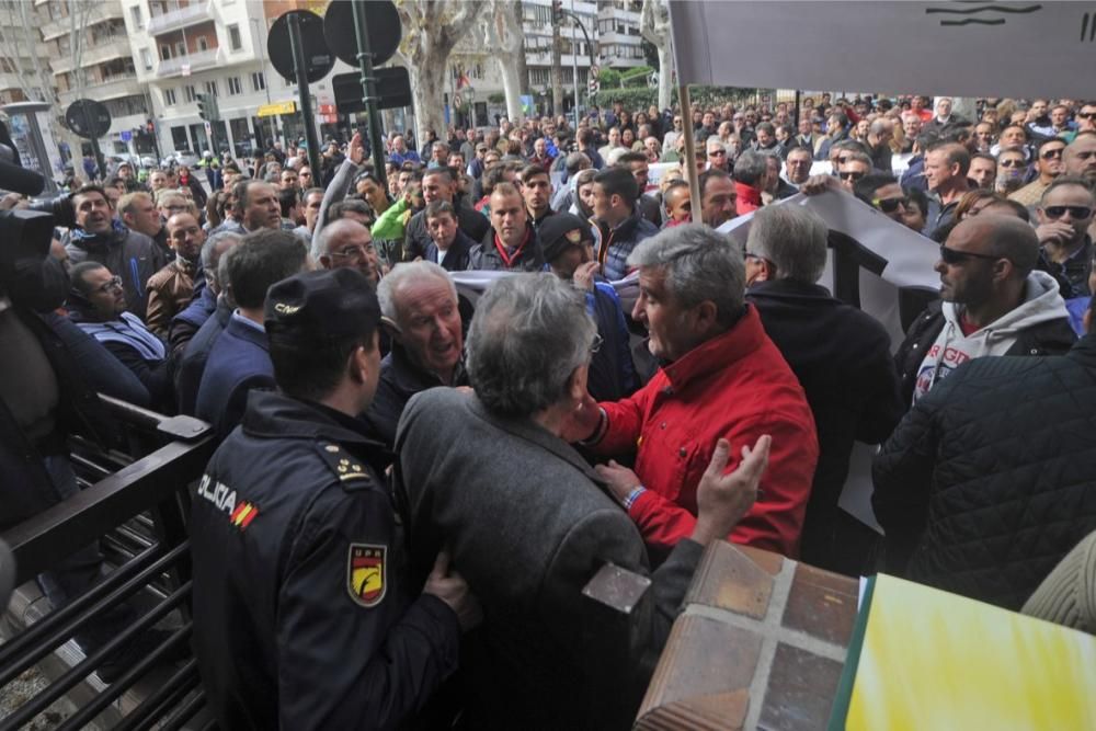 Manifestación en Murcia de los agricultores