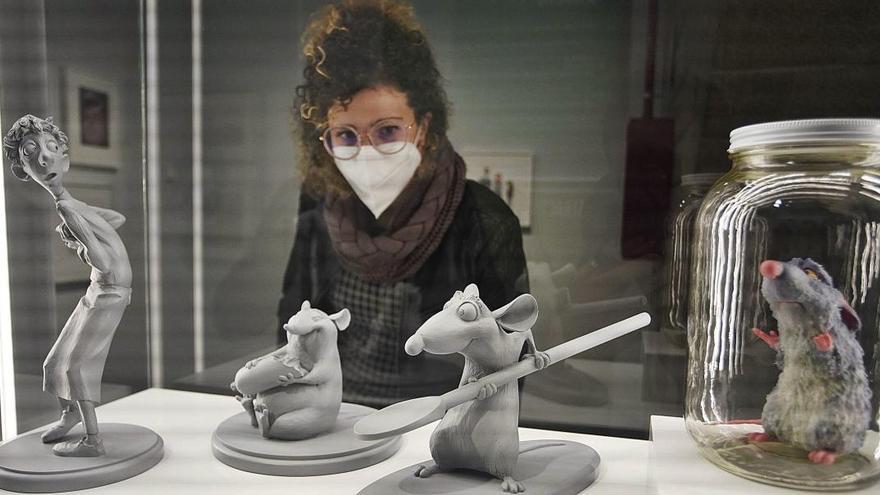 Maquetes de la pel·lícula «Ratatouille» que s&#039;exhibeixen a l&#039;exposició «Pixar. Construint personatges» de CaixaForum Girona.