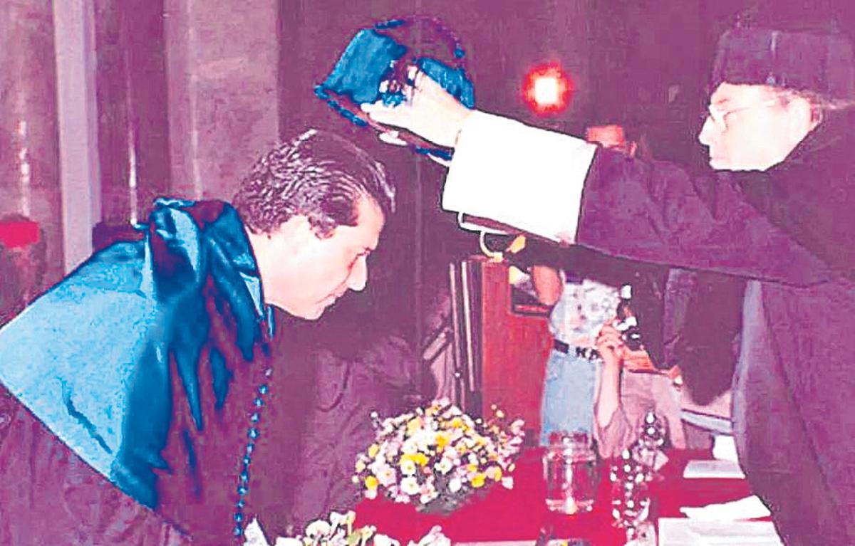 El desaparecido Federico Mayor Zaragoza, en su investidura.