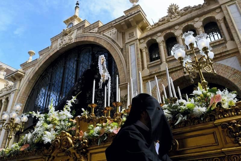 Acto de la Virgen de la Soledad ante el Cristo de la Cama