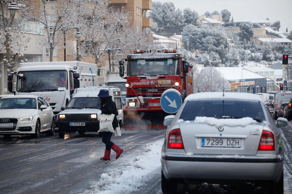 Los efectos de la nevada en Alcoy y comarca