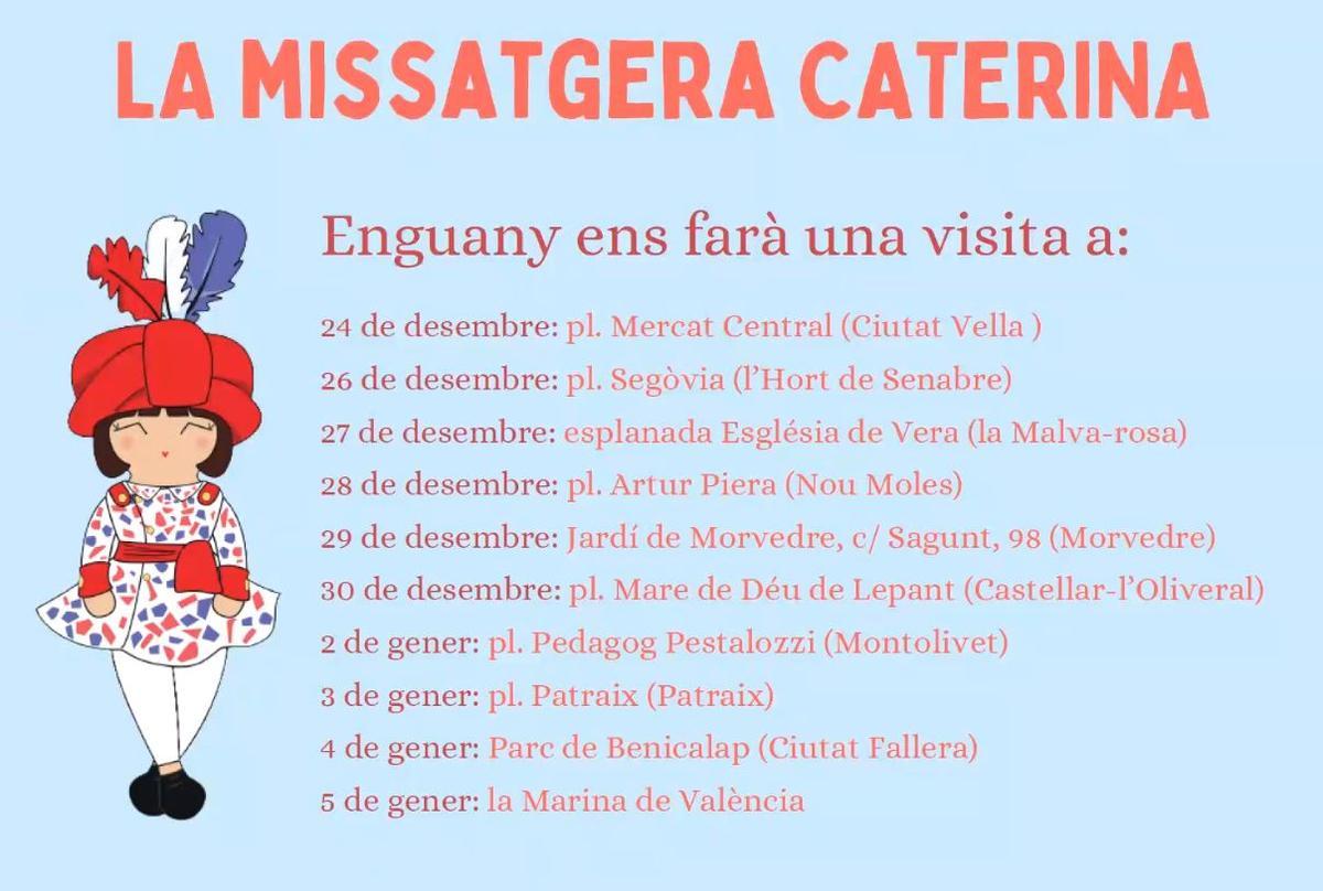 Calendario de la Missatgera Caterina