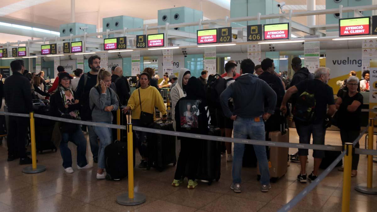 Jornada de huelga del personal de tierra de Iberia en el aeropuerto de El Prat.