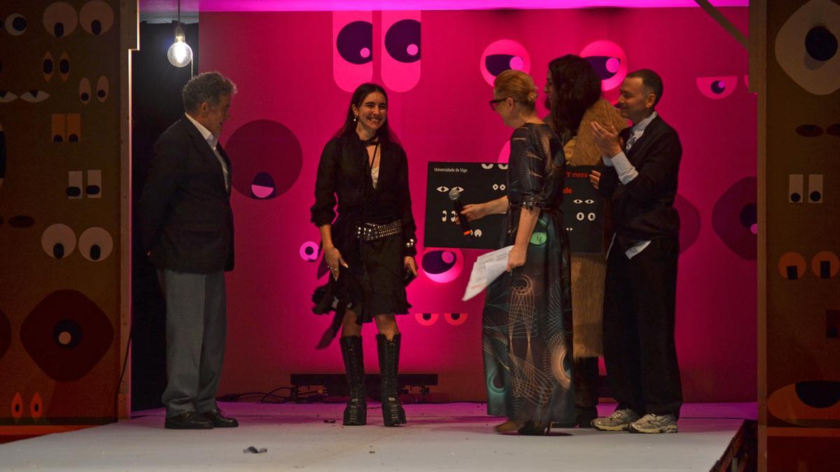 María Feixoo, al recibir el premio