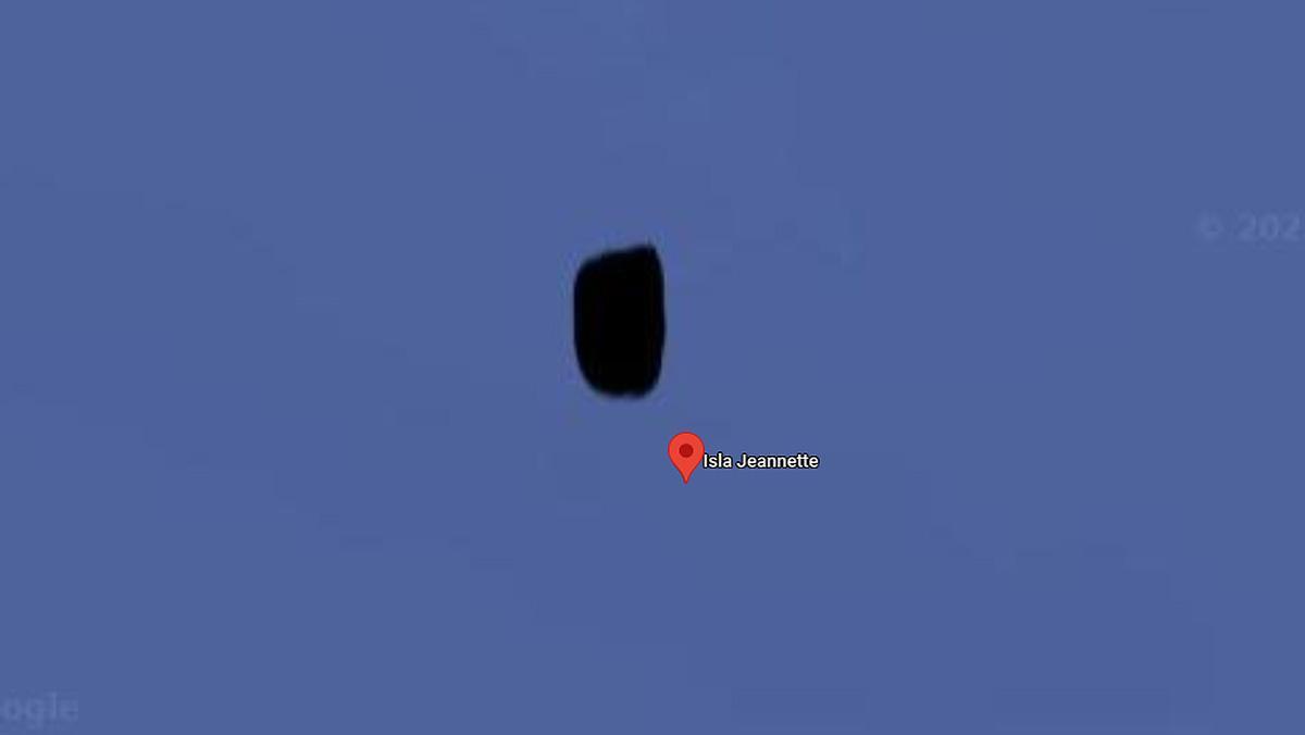 La isla Jeannette, en Google Maps.