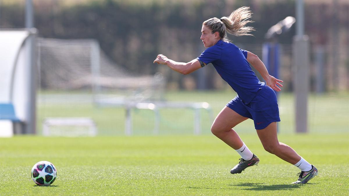 Alexia Putellas, durante un entrenamiento del Barça