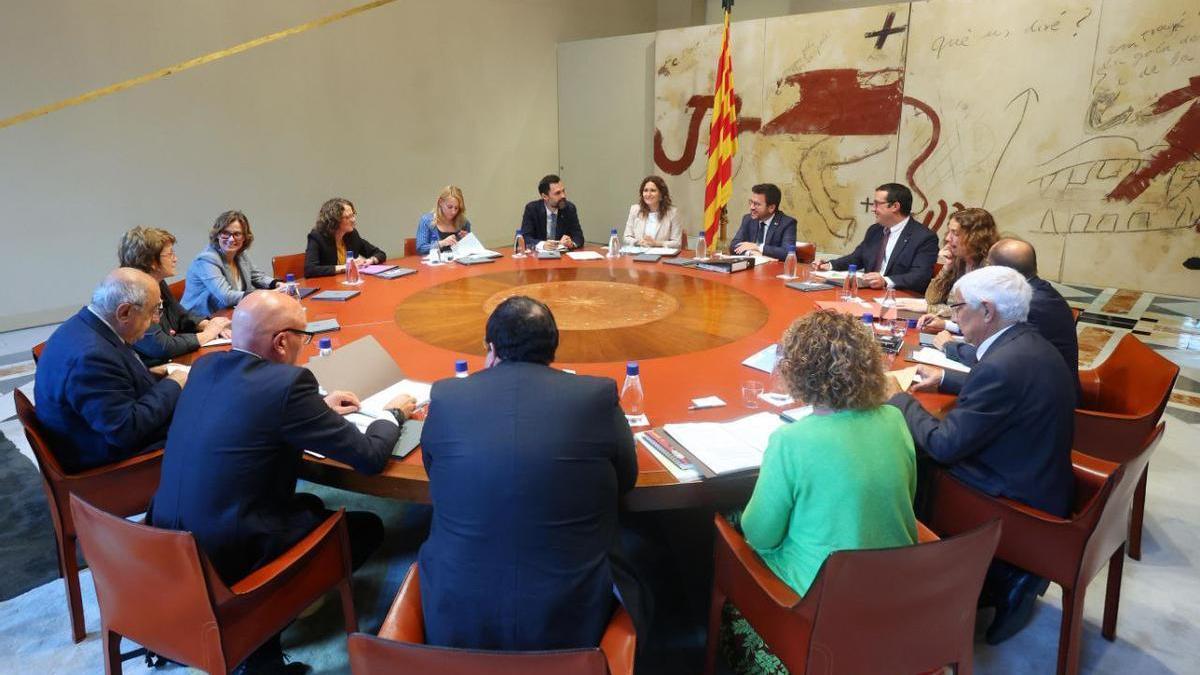 Imagen de la reunión del Govern este martes.