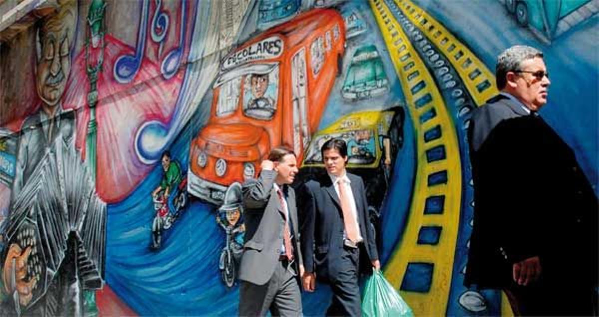 Graffiti en el centro de la ciudad.