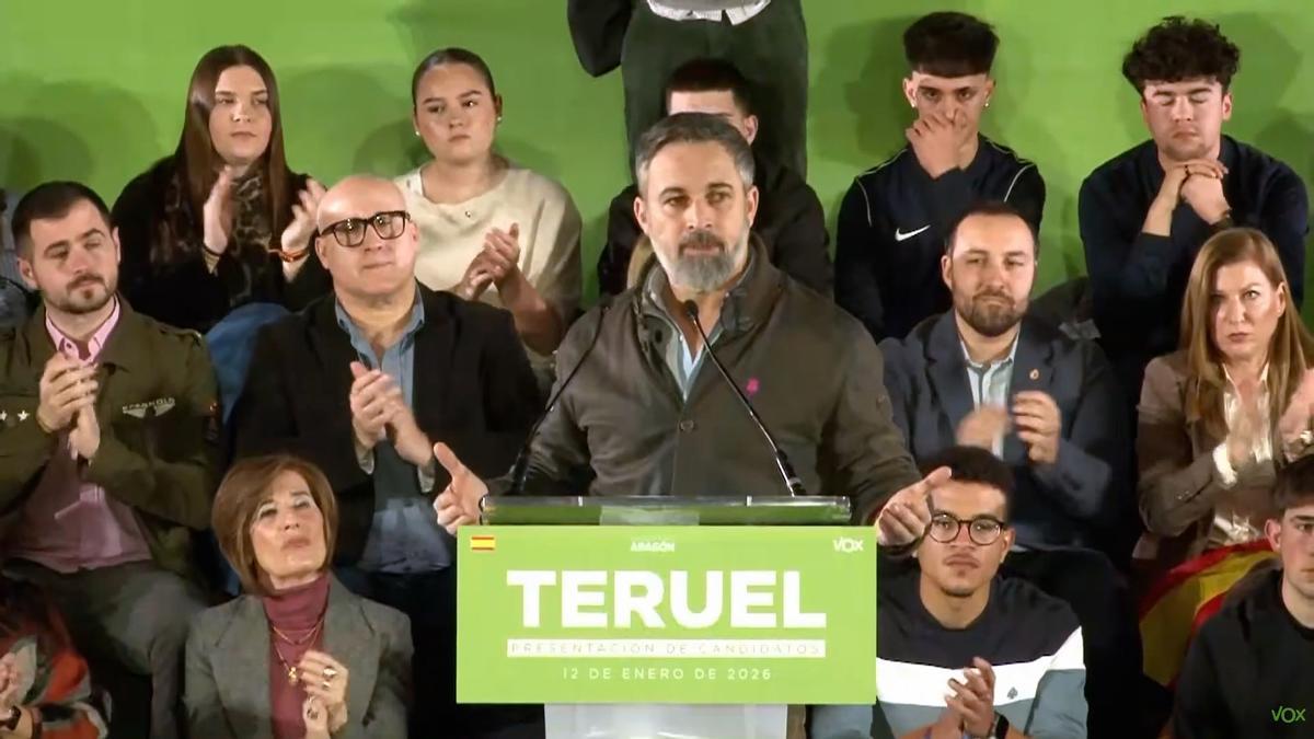 Abascal, este lunes en Teruel.
