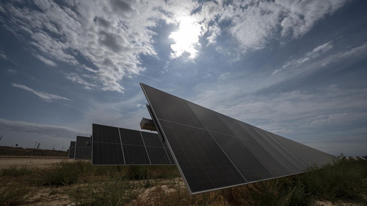 Parque de placas solares (energías renovables) en Alcarràs.