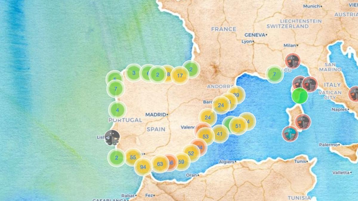 ¡Alerta si vas a las playas de Motril! El Google Maps de medusas la señala como la zona más plagada