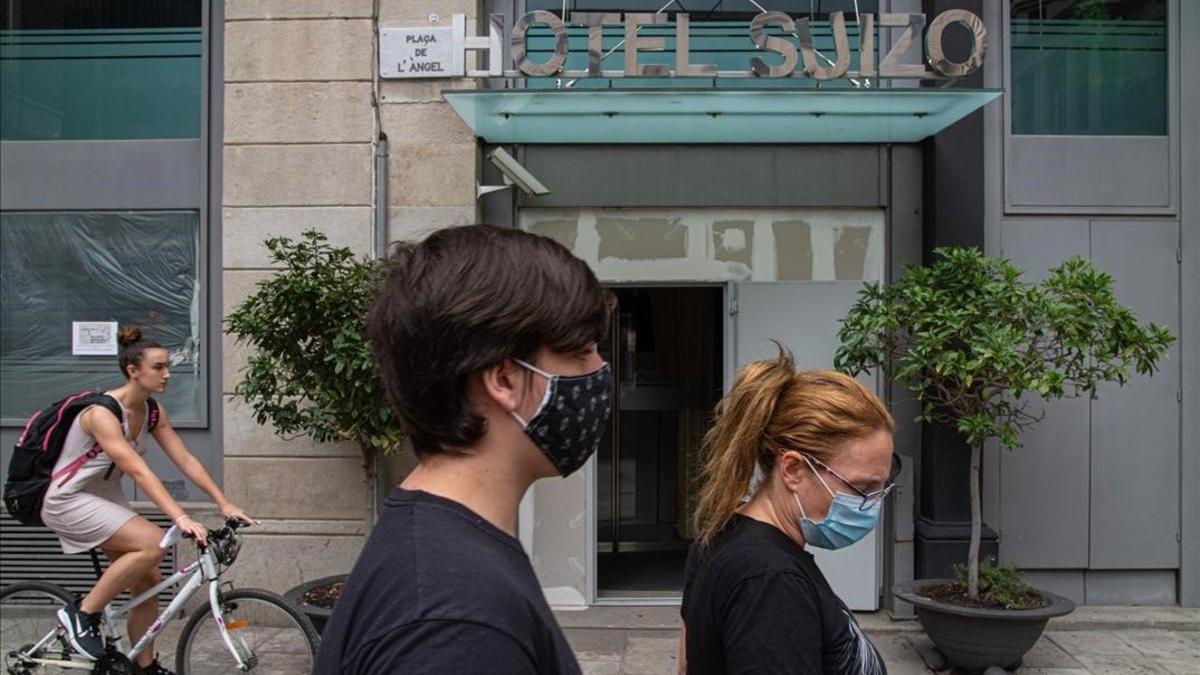 Un hotel a medio abrir en el centro de Barcelona