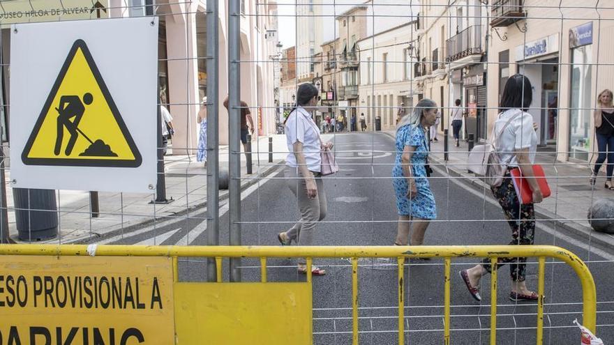 Las obras en las calles Parras y San Antón de Cáceres finalizan la próxima semana